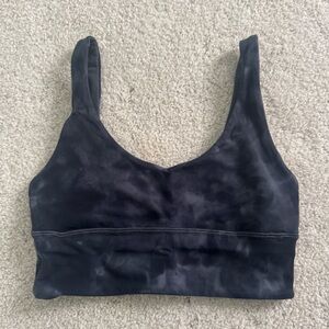 Lululemon Women's REVERSIBLE Grey/Black Tie-Dye Sports Bra